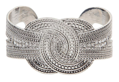 Silver Knot Cuff Bracelet