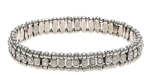 SILVER CLEAR MINI CRYSTALS BRACELET
